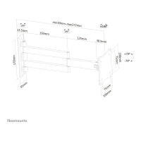 Neomounts FPMA-W830BLACK Wandhalterung mit drei Drehpunkten für Flachbildschirme bis 27" (69 cm)