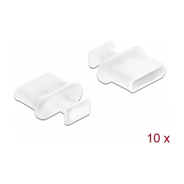 Staubschutz für USB Type-C™ Buchse mit Griff 10 Stück weiß