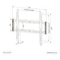 Neomounts WL30-550BL16 feste Wandhalterung für 40-75" Bildschirme - Schwarz