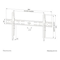 Neomounts WL30S-850BL18 feste Wandhalterung für 43-98" Bildschirme - Schwarz