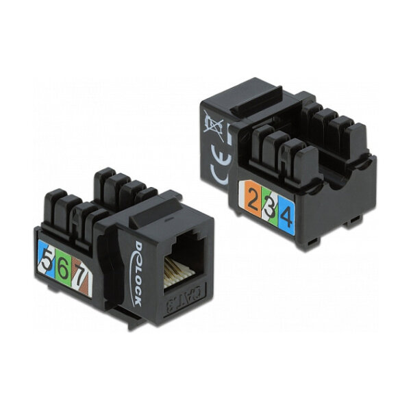 Keystone Modul RJ12 Buchse > LSA Cat.3 UTP schwarz