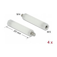 Abstandshalter M5 x M4, Sechskant, Innen / Außen, 50 mm natur 4 Stück