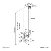Neomounts FPMA-C100 Deckenhalterung für Flachbildschirme/Fernseher bis 30" (76 cm)