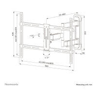 Neomounts WL40-550BL16 bewegliche Wandhalterung für 40-65" Bildschirme - Schwarz