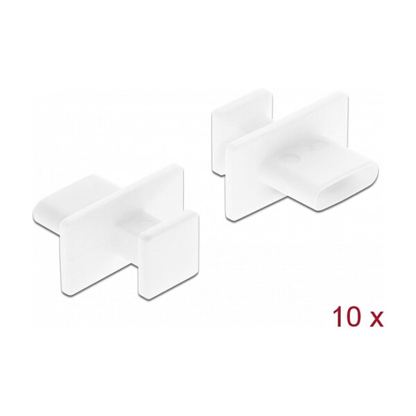 Staubschutz für USB Type-C™ Buchse mit großem Griff 10 Stück weiß