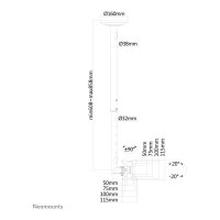 Neomounts Deckenhalterung für Flachbildschirme/Fernseher bis 30" (76 cm) 20KG FPMA-C050BLACK