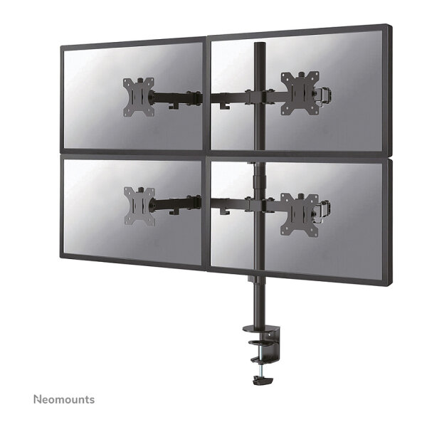 Neomounts FPMA-D550D4BLACK bewegliche Tischhalterung für 4 Bildschirme 13"-32" - Schwarz