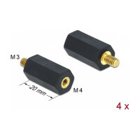 Abstandshalter M4 x M3, Sechskant, Innen / Außen,...