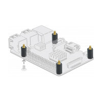 Abstandshalter M4 x M3, Sechskant, Innen / Außen, 20 mm schwarz 4 Stück
