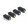 Abstandshalter M4 x M3, Sechskant, Innen / Außen, 20 mm schwarz 4 Stück