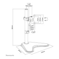 Neomounts Full-Motion Tischständer für 10-32" Monitore. höhenverstellbar 8KG FPMA-D550SBLACK