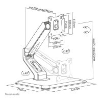 Neomounts Tischhalterung für Flachbildschirme bis 32" (81 cm) 10KG FPMA-D885BLACK
