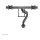 Neomounts Tischhalterung mit Tischhalterungsgriff für zwei Flachbildschirme bis 32" (81 cm) 8KG NM-D775DXBLACK Neomounts