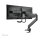 Neomounts Tischhalterung mit Tischhalterungsgriff für zwei Flachbildschirme bis 32" (81 cm) 8KG NM-D775DXBLACK Neomounts