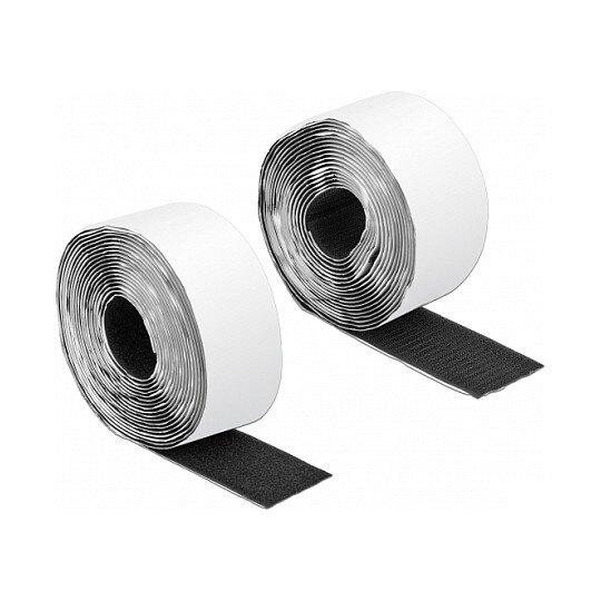 Klettband selbstklebend mit Haft- und Flauschband L 5 m x B 50 mm schwarz