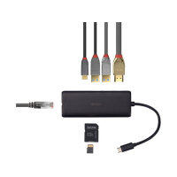 LINDY DST-Mini, USB Typ C 4K Laptop Mini Dock