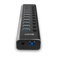 LINDY 10 Port USB 3.0 Hub mit Ein-/Ausschaltern