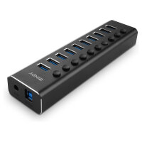 LINDY 10 Port USB 3.0 Hub mit Ein-/Ausschaltern
