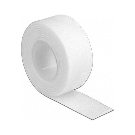 Klettband auf Rolle L 1 m x B 20 mm weiß
