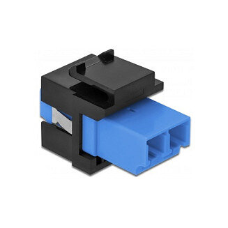 Keystone Modul LC Duplex Buchse zu LC Duplex Buchse blau / schwarz