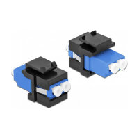 Keystone Modul LC Duplex Buchse zu LC Duplex Buchse blau / schwarz