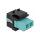 Keystone Modul LC Duplex Buchse zu LC Duplex Buchse aqua / schwarz