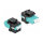 Keystone Modul LC Duplex Buchse zu LC Duplex Buchse aqua / schwarz