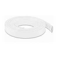 Geflechtschlauch dehnbar 10 m x 19 mm weiß
