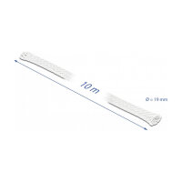 Geflechtschlauch dehnbar 10 m x 19 mm weiß