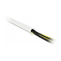 Geflechtschlauch dehnbar 10 m x 19 mm weiß