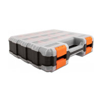 Sortimentsbox mit 34 Fächern 320 x 270 x 80 mm orange / schwarz