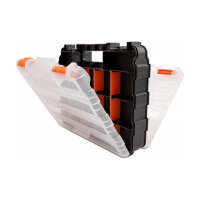 Sortimentsbox mit 34 Fächern 320 x 270 x 80 mm orange / schwarz