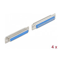D-Sub 37 Pin Buchse Metall, Lötversion, 4 Stück