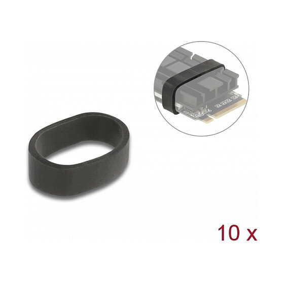 Gummiring zur Befestigung für M.2 SSD und Kühlkörper schwarz 10 Stück