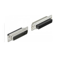 D-Sub HD 44 Pin Crimp Stecker zu 2 x RJ45 Buchse mit Montagesatz beige