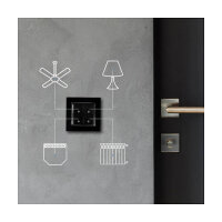 Shelly Accessories "Wall Switch 4" Wandtaster 4-fach Schwarz