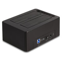USB Dual Dockingstation für 2 x SATA HDD / SSD mit Klon- und Löschfunktion