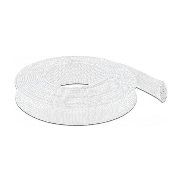 Geflechtschlauch dehnbar 10 m x 25 mm weiß