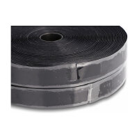 Strapazierfähiges Klettband selbstklebend mit Haft- und Flauschband L 15 m x B 25 mm schwarz