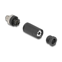 M12 Steckverbinder A-kodiert 3 Pin Stecker zur Montage mit Schraubanschluss