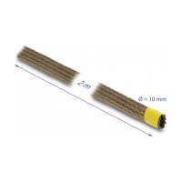 Geflechtschlauch aus Basalt Fasern 2 m x 10 mm braun