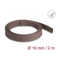 Geflechtschlauch nagerfest dehnbar 2 m x 19 mm braun