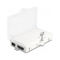 LWL Verteilerbox für Innen- und Außenbereich IP65 wasserfest abschließbar 2 Port weiß
