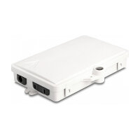 LWL Verteilerbox für Innen- und Außenbereich IP65 wasserfest abschließbar 2 Port weiß