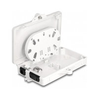 LWL Verteilerbox für Innen- und Außenbereich IP65 wasserfest abschließbar 2 Port weiß