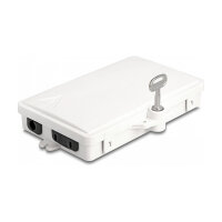 LWL Verteilerbox für Innen- und Außenbereich IP65 wasserfest abschließbar 2 Port weiß