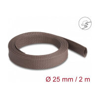 Geflechtschlauch nagerfest dehnbar 2 m x 25 mm braun