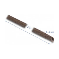 Geflechtschlauch nagerfest dehnbar 2 m x 6 mm braun