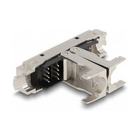 RJ45 Verbinder LSA zu LSA mit Knickschutztülle Cat.6A werkzeugfrei