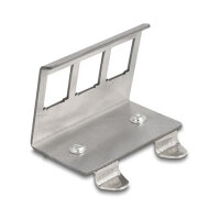 Keystone Metall Halterung 3 Port für Hutschiene